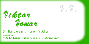 viktor homor business card